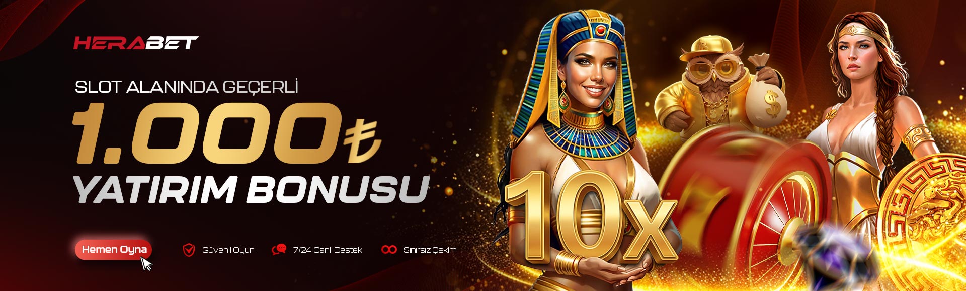 Herabet 1000 TL casino yatırım bonusu